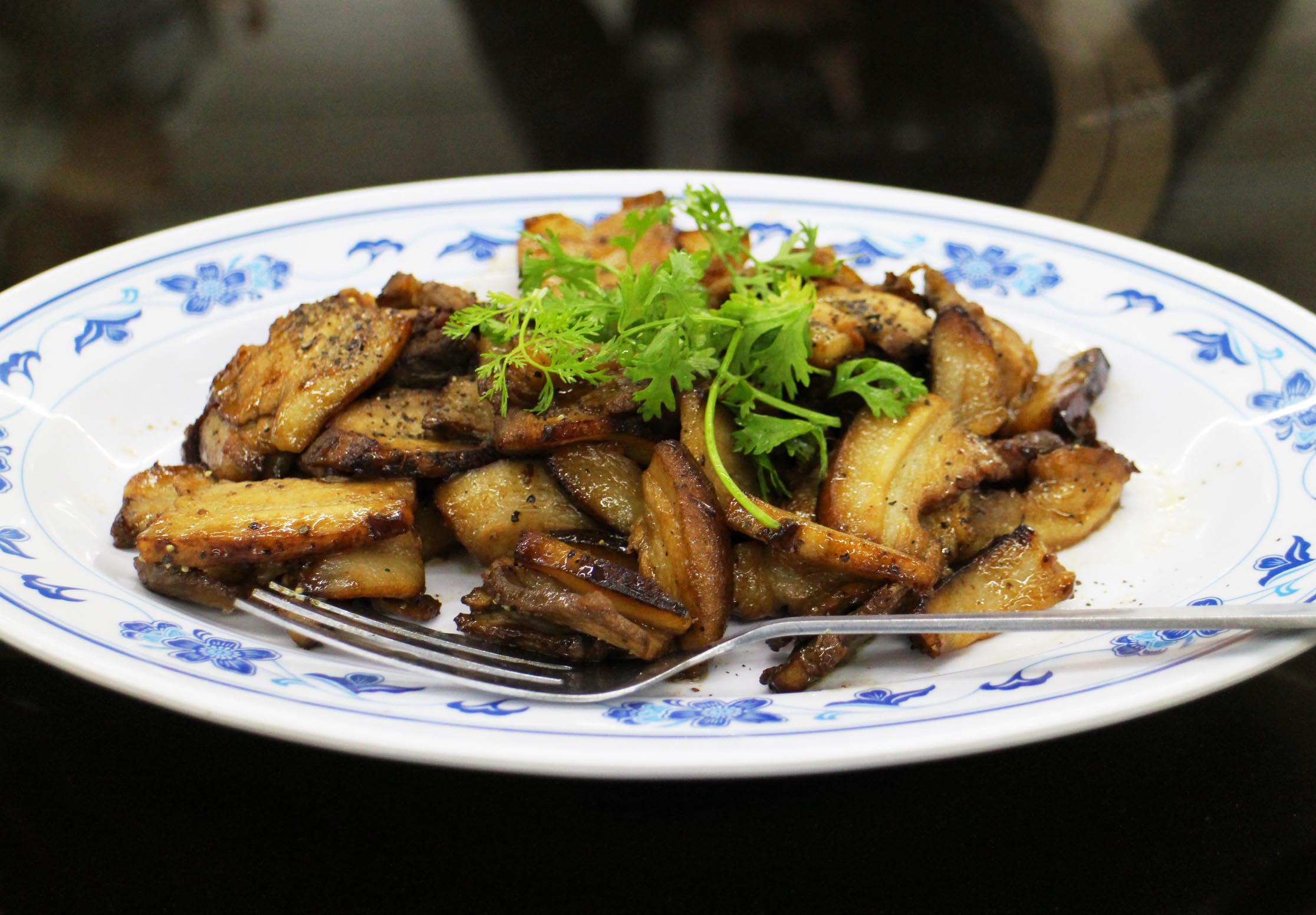 Pork Collar at New Ubin Seafood. 