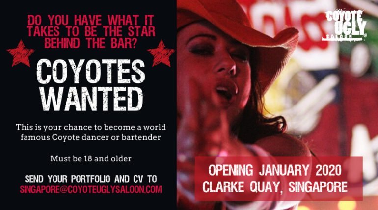 Coyote Ugly Saloon Singapore to Launch in Clarke Quay January 2020